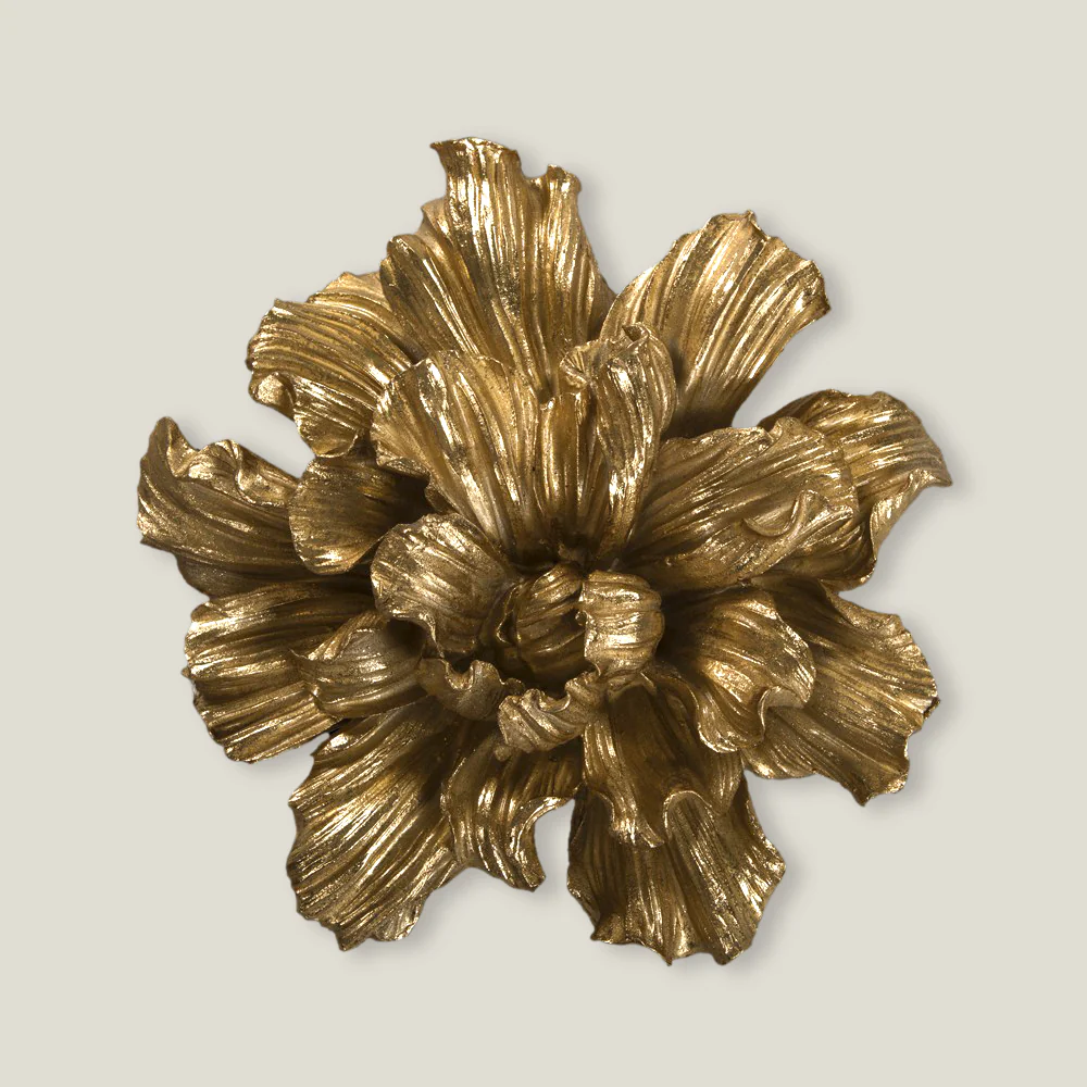 Floret Gold Resin Wall Decor